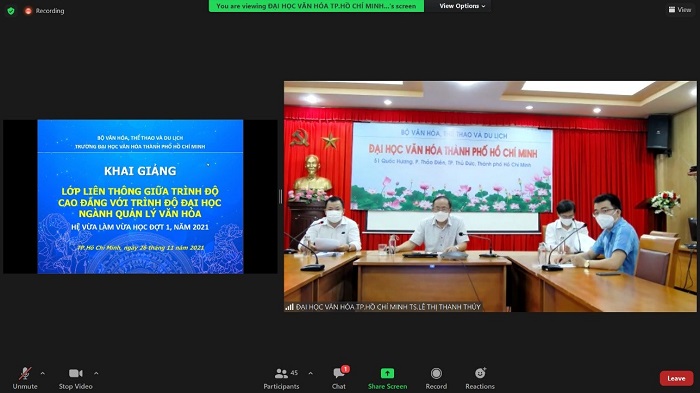 Khai giảng lớp Liên thông Quản lý văn hóa K11 (2021-2023)